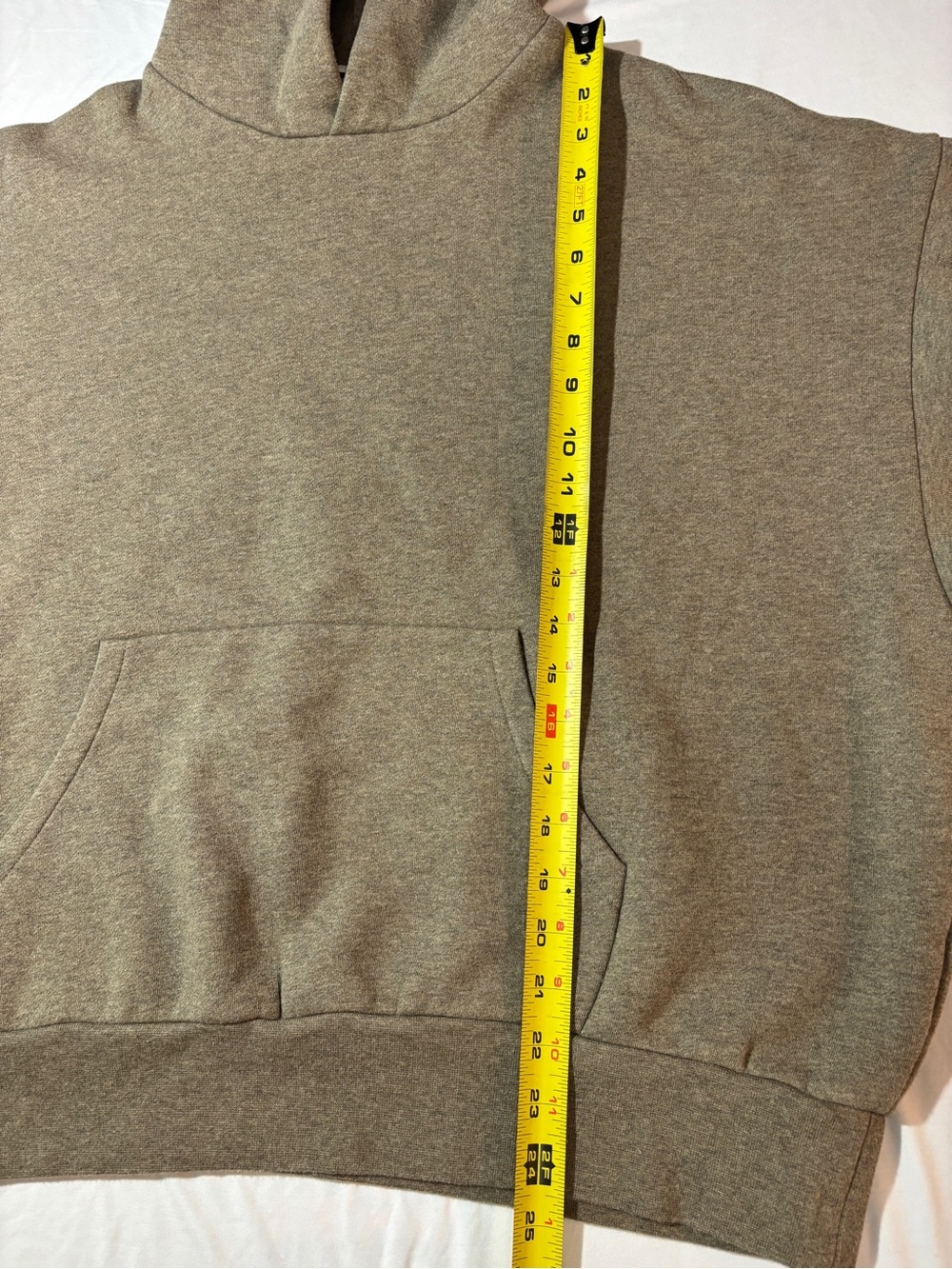 Fear of God Essentials Oversized Pullover Hoodie Taupe Size Large - Picture 5 of 7